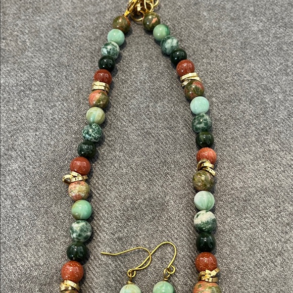 Multi-Gemstone Necklace & Earrings Set - Picture 5 of 5